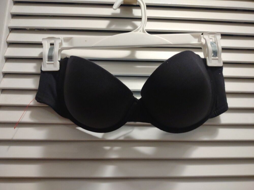 CANDIE'S Size 36B Nylon Spandex Black multiway Wired Push Up Padding Bra